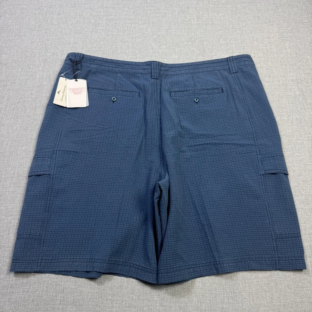 Tommy Bahama Cargo Shorts Mens 42 Blue‎ Lyocell Cotton Relaxed Fit 10